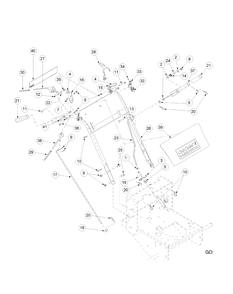 Part Location Diagram of 01006668 MTD Label-Handle Panel
